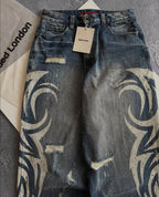 Jaded London Tribal Side-Print Wide-Leg Jeans｜ジェイデッドロンドン トライバル サイドプリント ワイドデニム