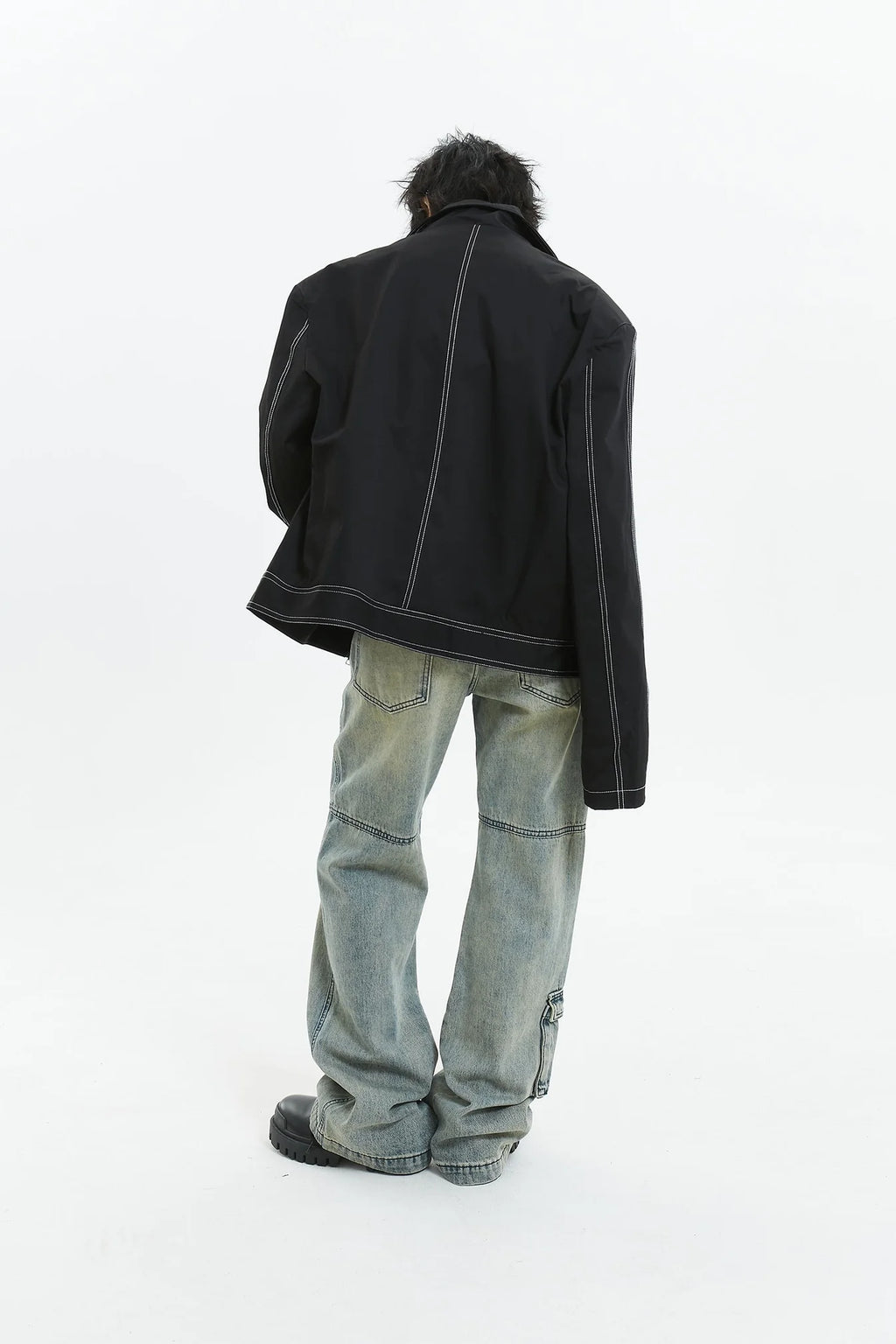 American badge design oversized jacket