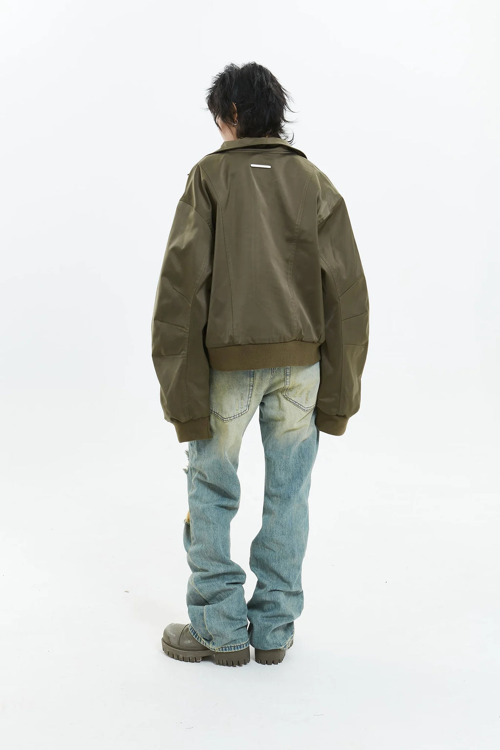 Retro Street Style Stand Collar Jacket