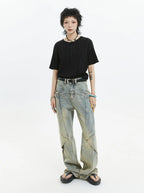 Niche Design Old Wash Straight Denim