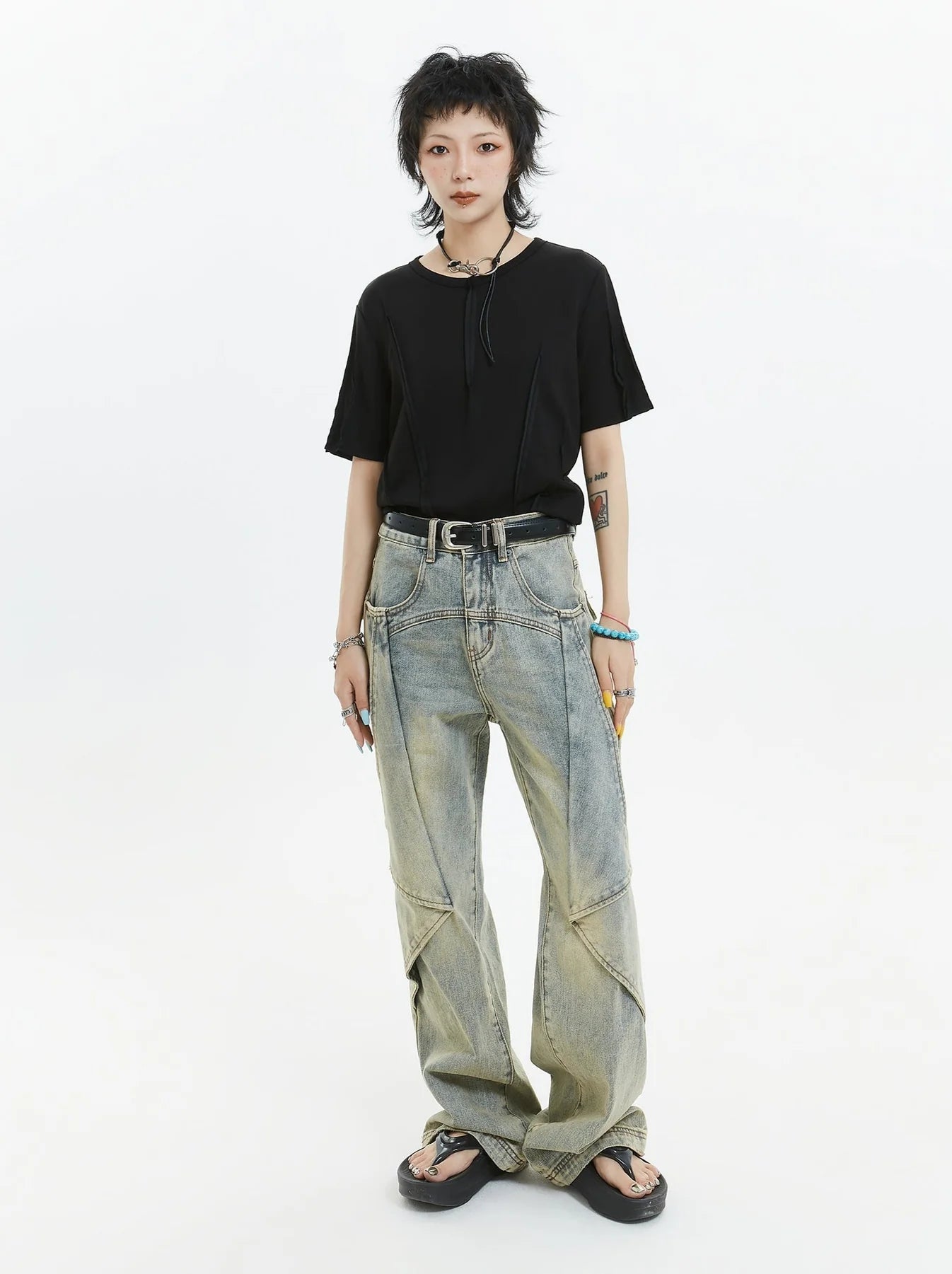 Niche Design Old Wash Straight Denim