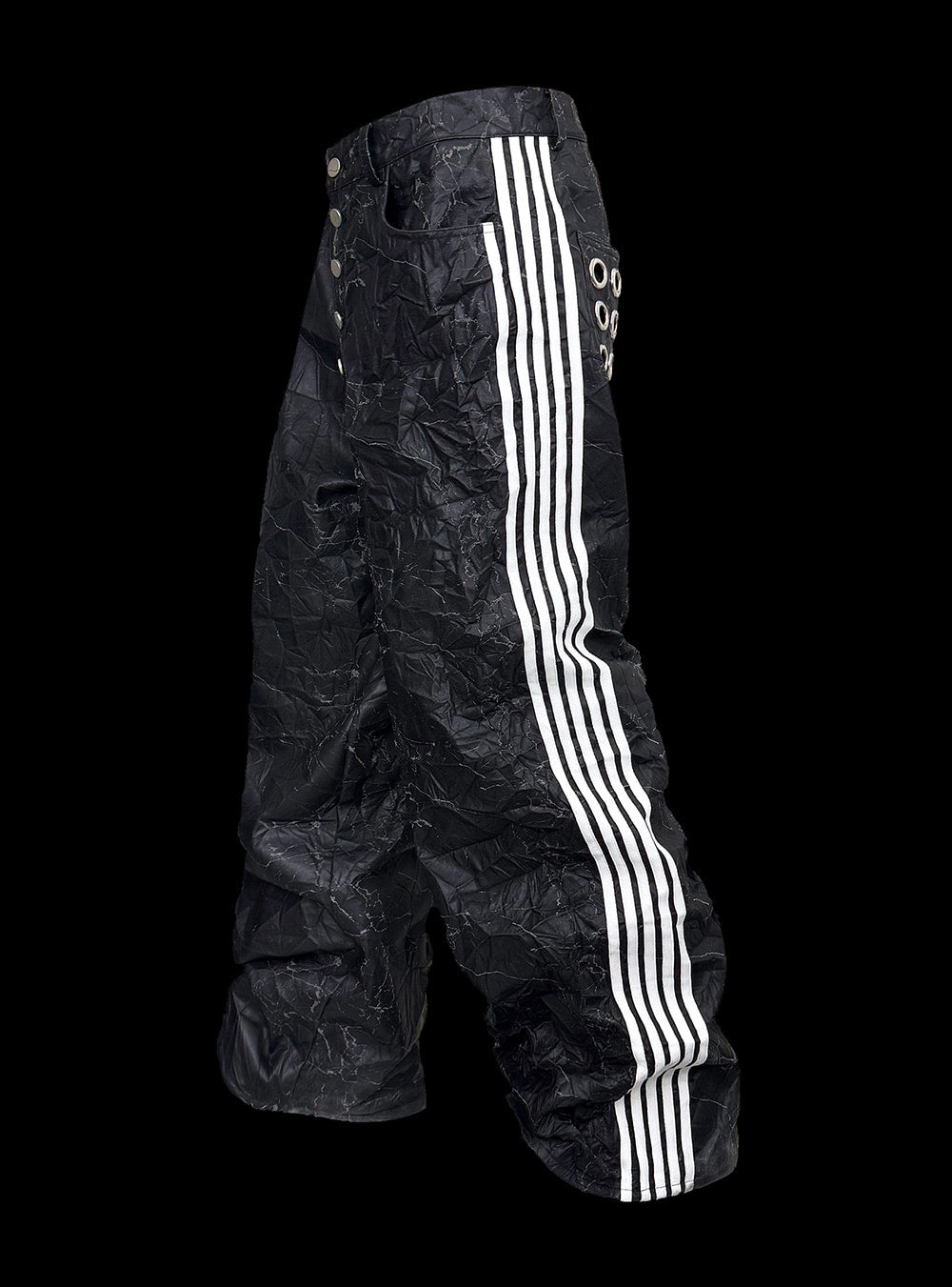 Five-Stripe Crinkled Eyelet Pants FB6845