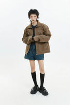 American badge design oversized jacket