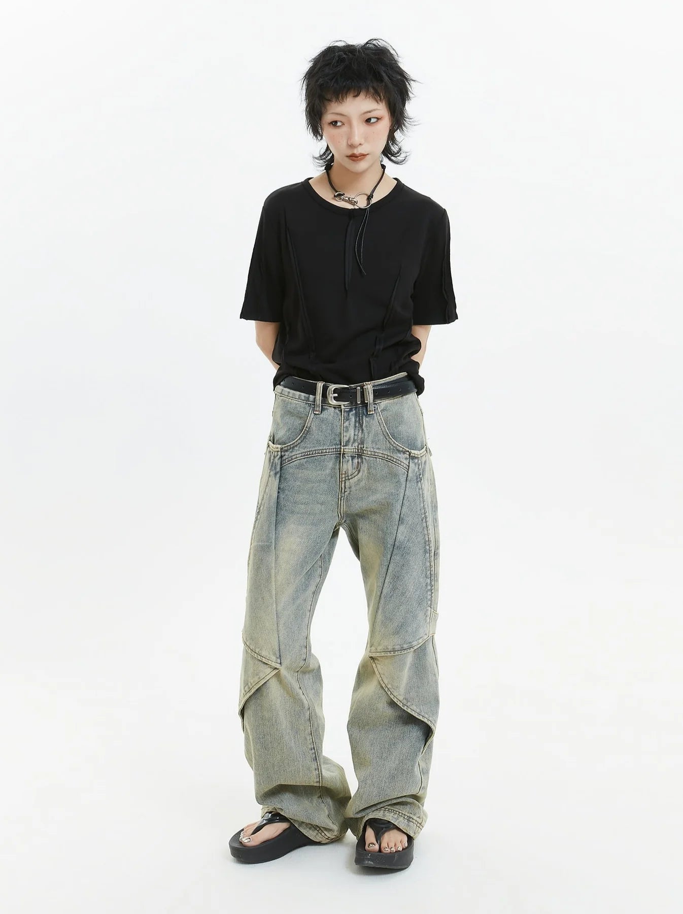 Niche Design Old Wash Straight Denim