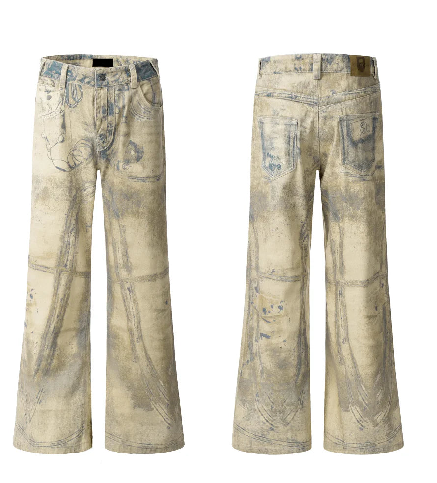 Graffiti Wide Pants FB5234