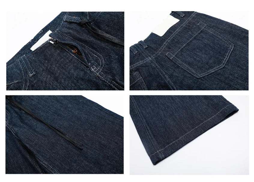 Retro Navy Straight Denim