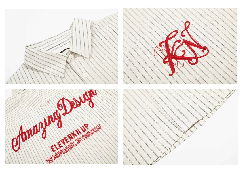 Half-sleeve Stripe Shirts