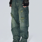 Fourth3ex 25SS Water ripple scimitar jeans