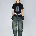 Fourth3ex 25SS Water ripple scimitar jeans