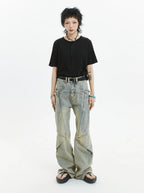 Niche Design Old Wash Straight Denim