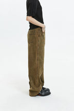 Retro Brown Straight Denim