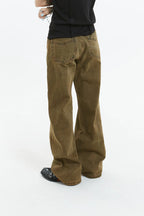 Retro Brown Straight Denim