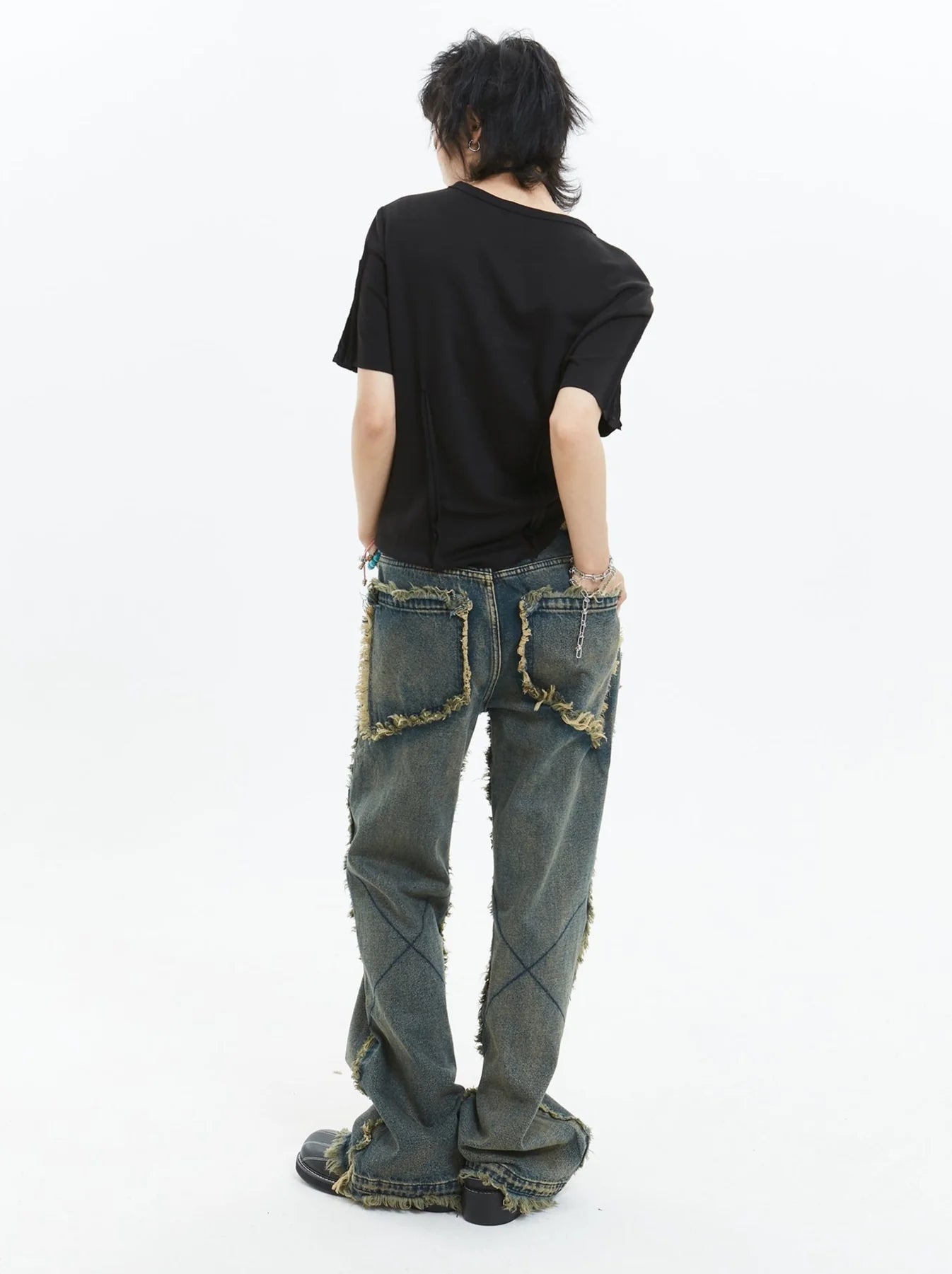 American Retro Fringe Straight Denim