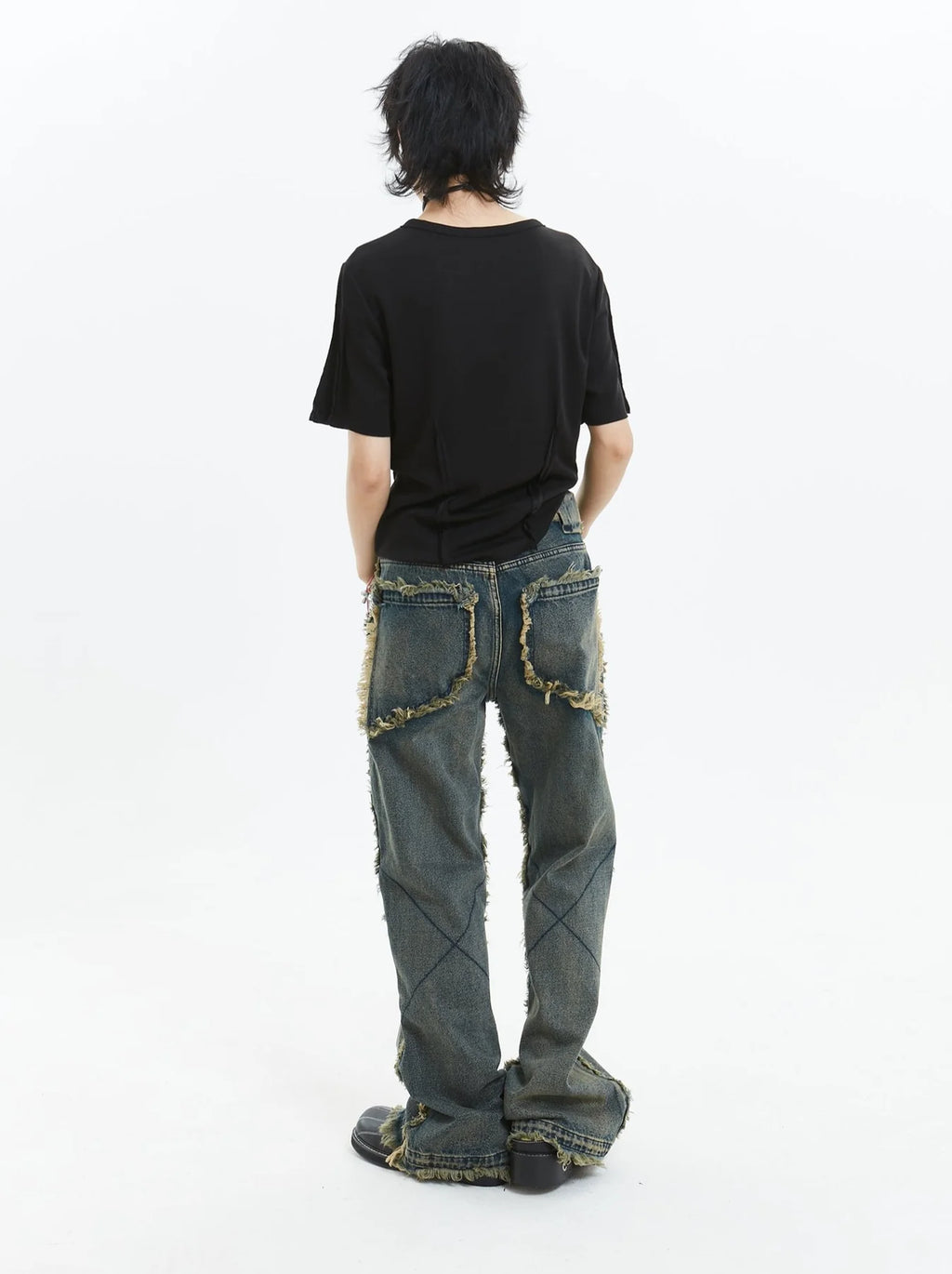 American Retro Fringe Straight Denim