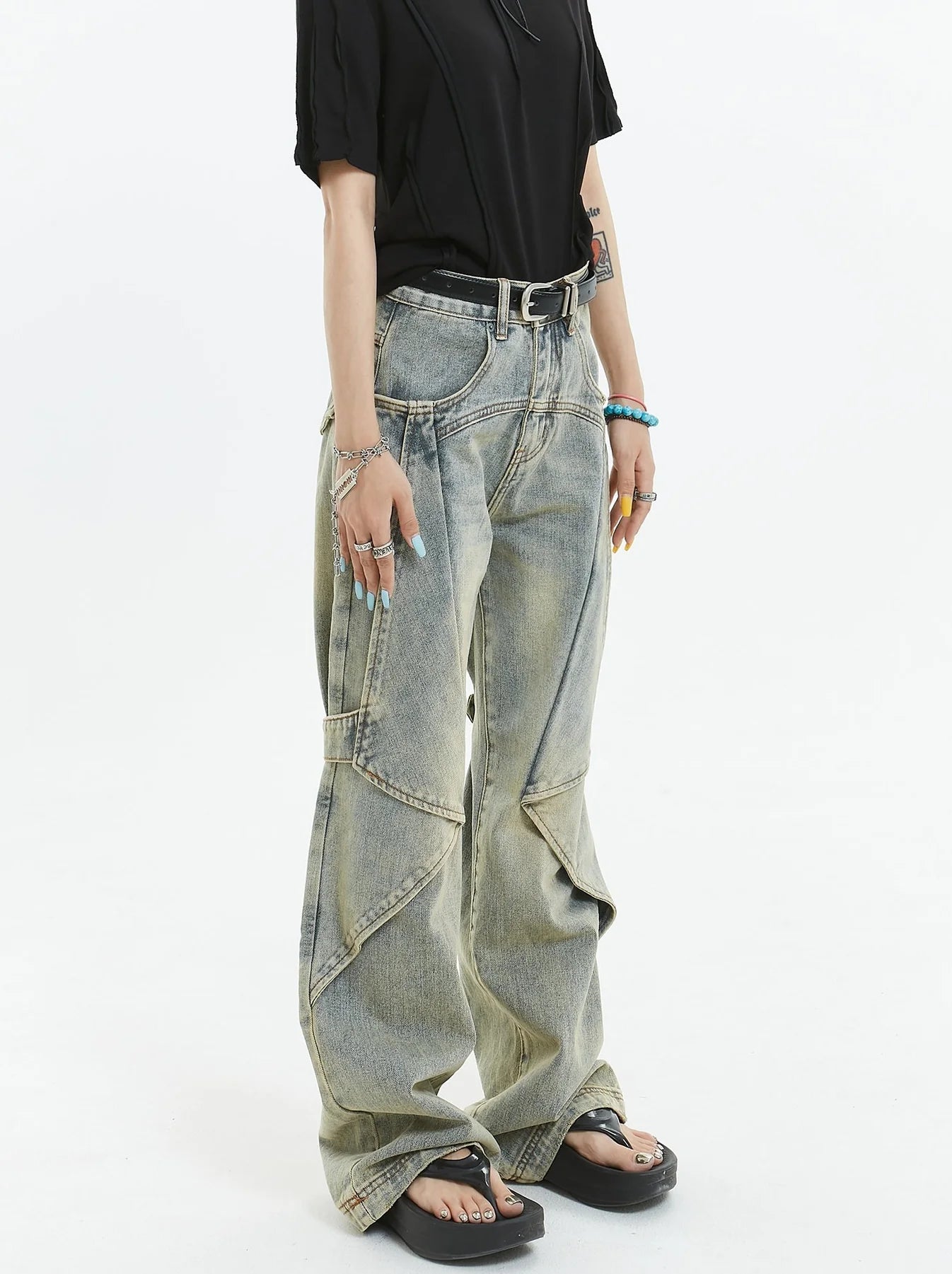 Niche Design Old Wash Straight Denim