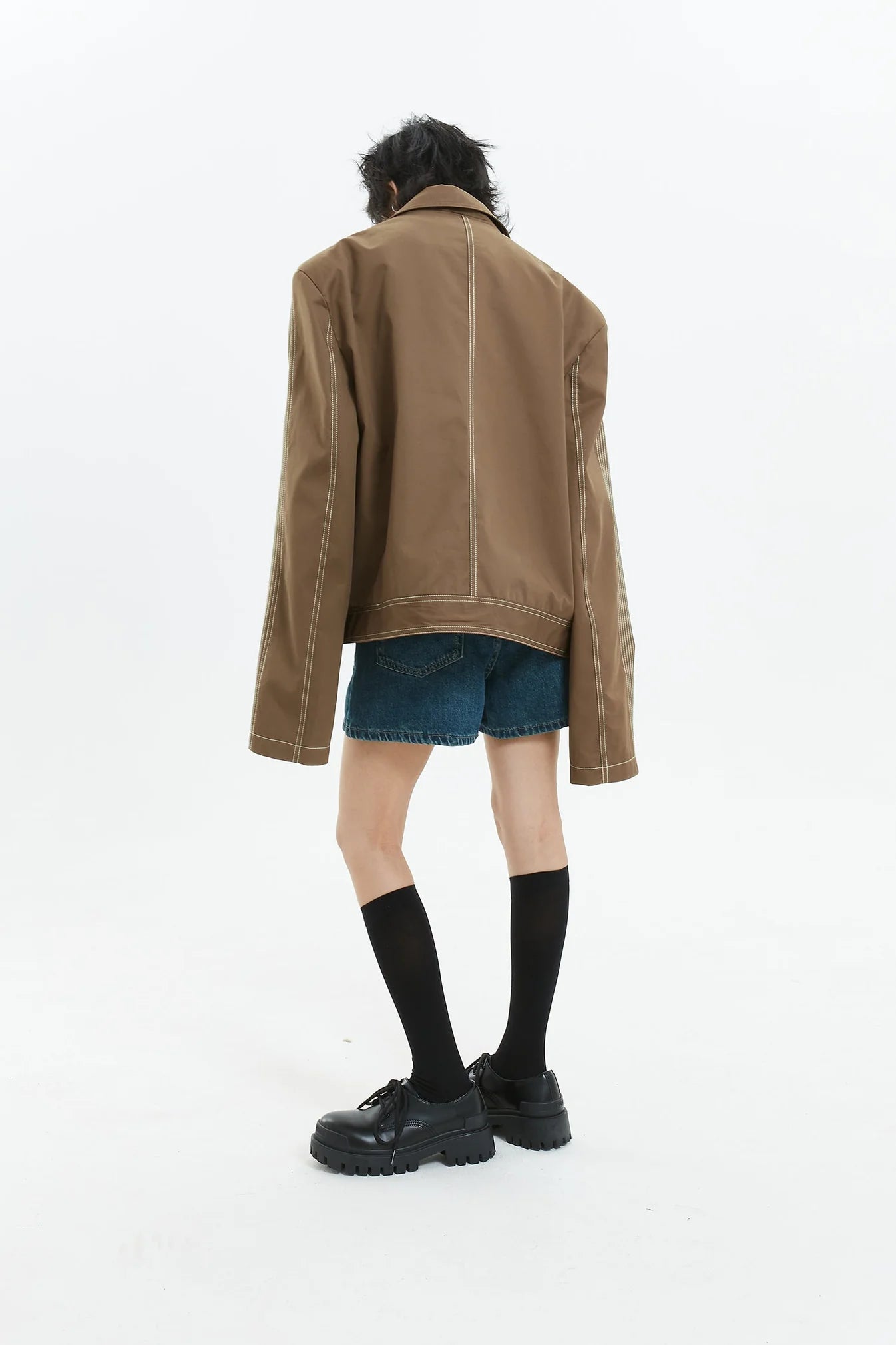 American badge design oversized jacket