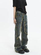 American Retro Fringe Straight Denim