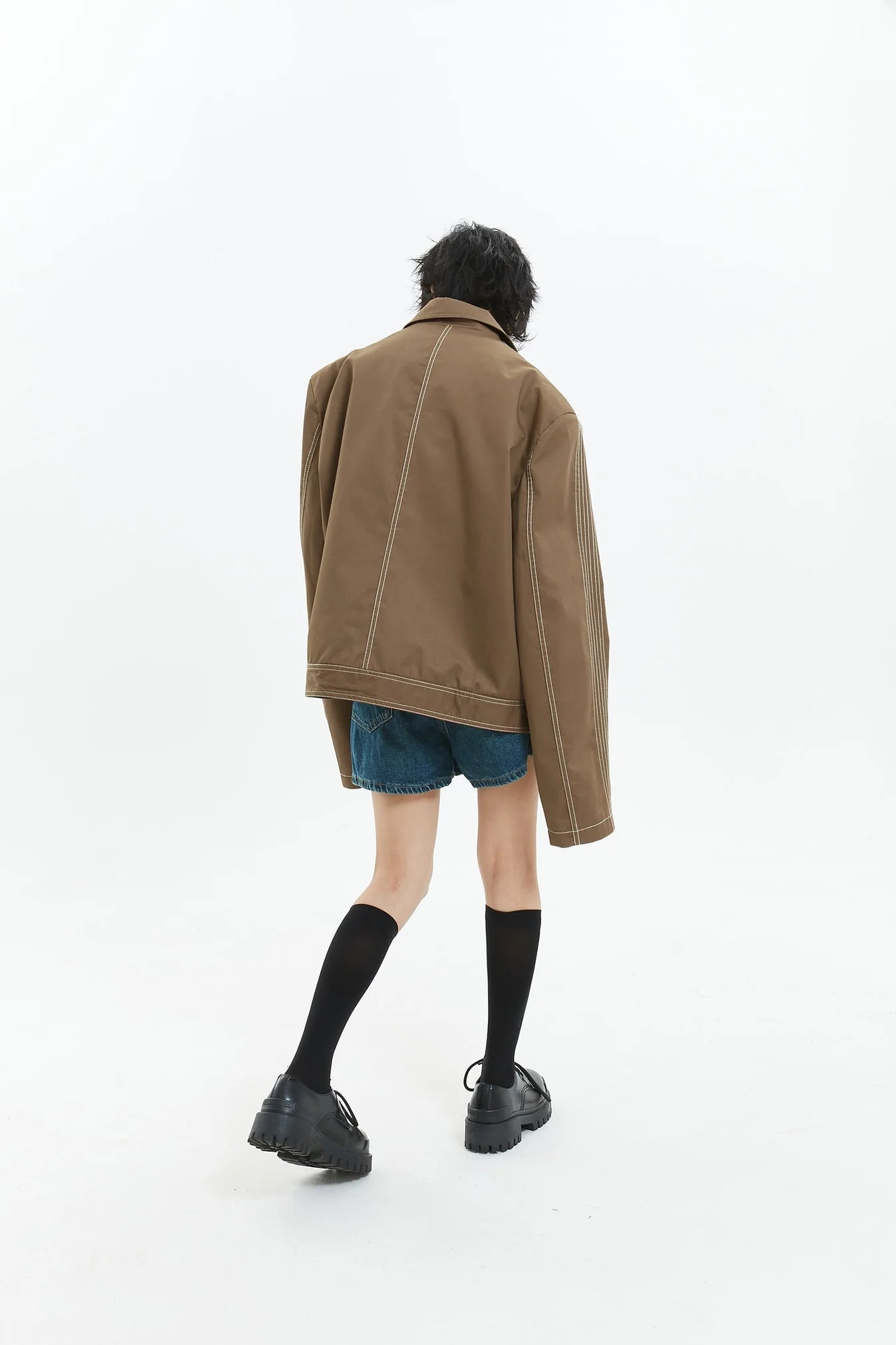 American badge design oversized jacket