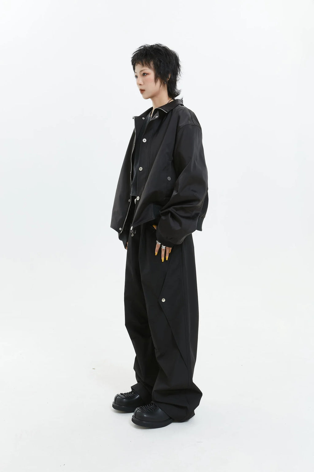 Retro Street Style Stand Collar Jacket