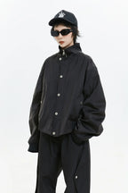 Retro Street Style Stand Collar Jacket