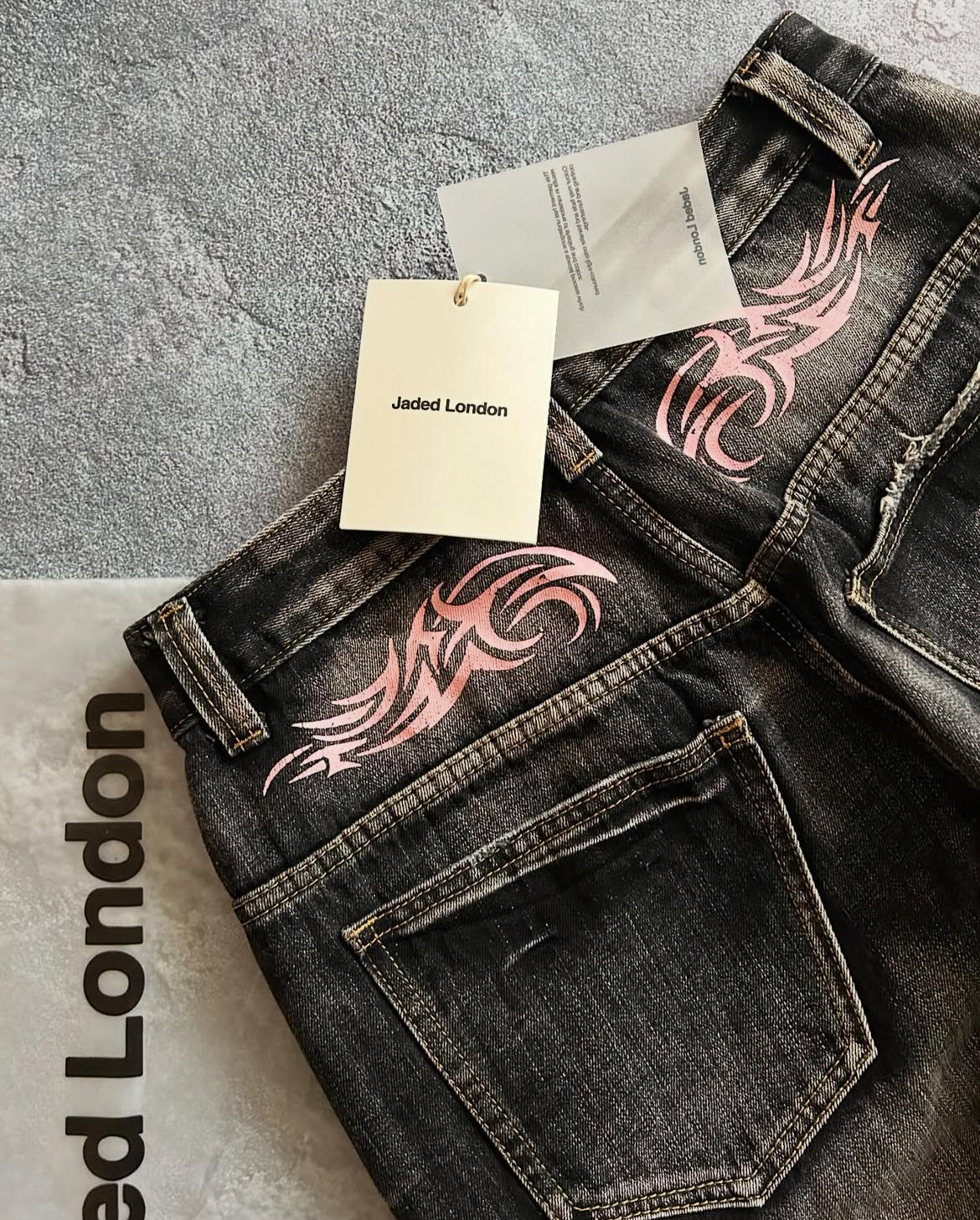 Jaded London Tribal Side-Print Wide-Leg Jeans｜ジェイデッドロンドン トライバル サイドプリント ワイドデニム