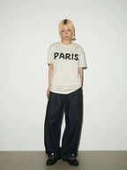 Red Line Stitch Wide Jeans