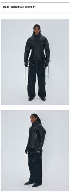 Fourth3ex 25SS Medieval corset leather jacket