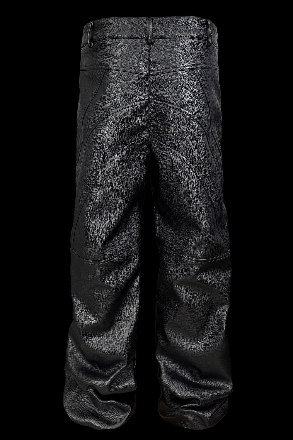[99CLUB]Biker-Inspired Textured Leather Pants