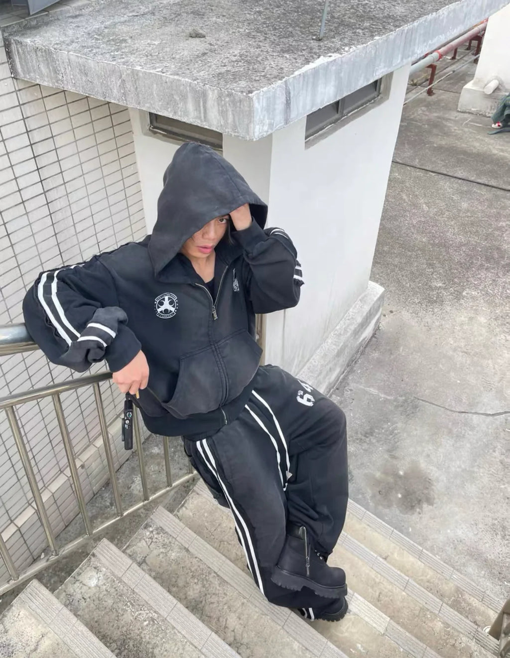 LOSECONTROLEDGE Hoodie&Pants Set Up