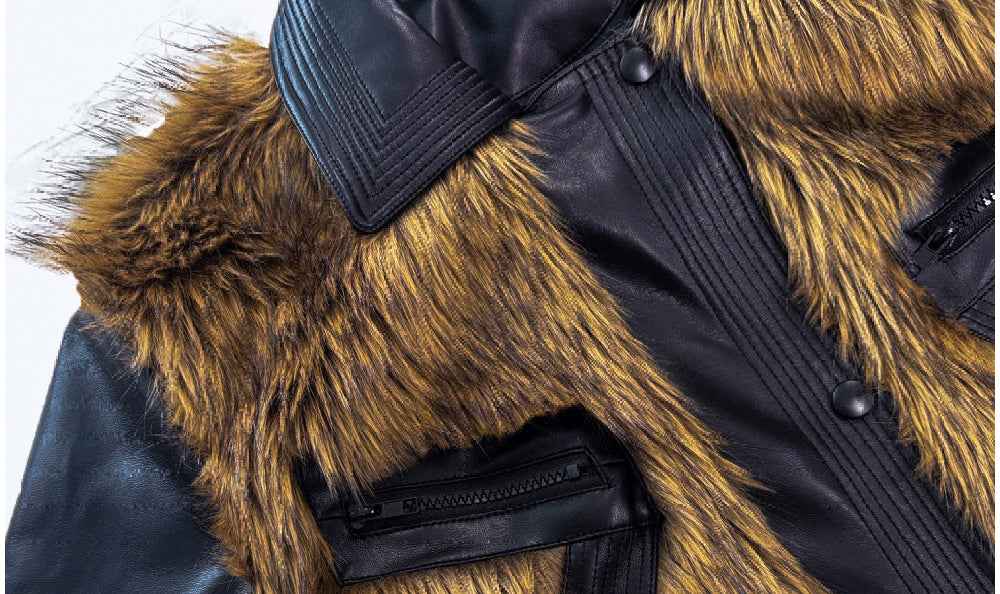 [99CLUB]Five-Stripe Hooded Crinkle Jacket