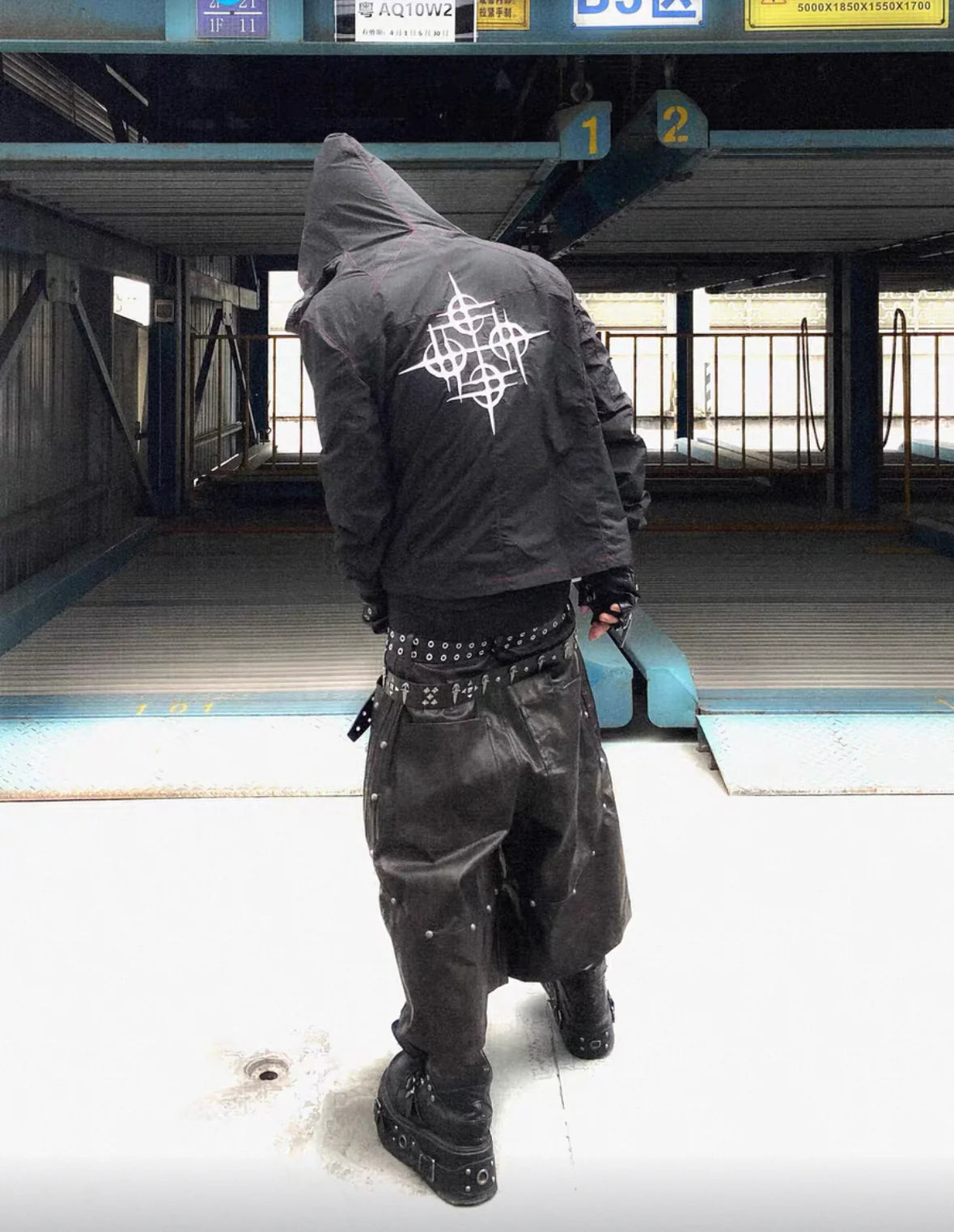 LOSECONTROLEDGE PU Leather Half Pants