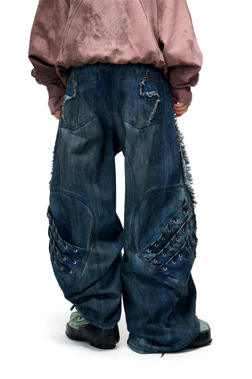 Armor structured raw edge jeans