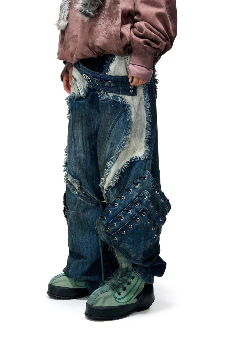 Armor structured raw edge jeans