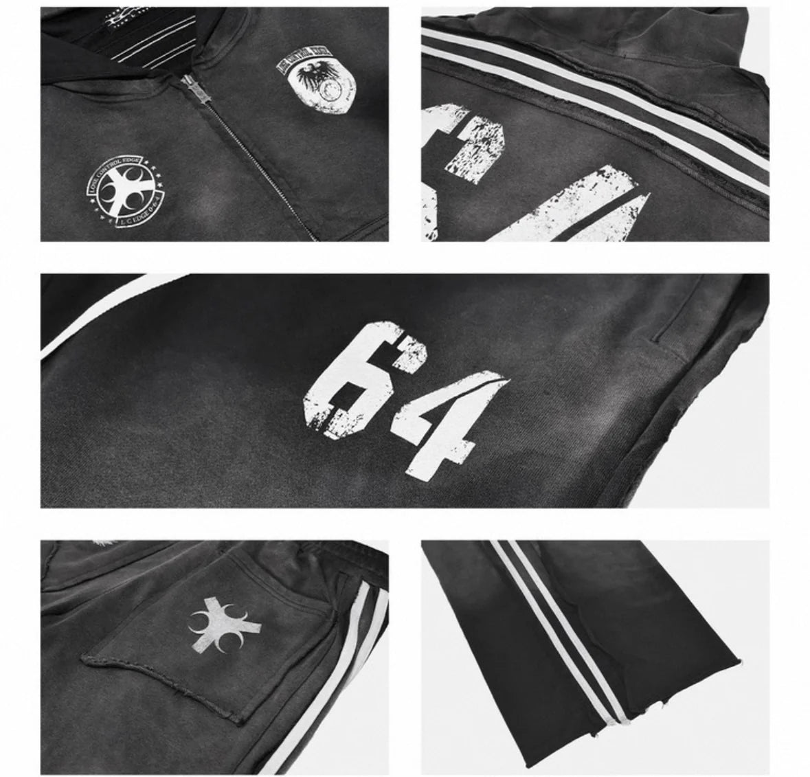 LOSECONTROLEDGE Hoodie&Pants Set Up