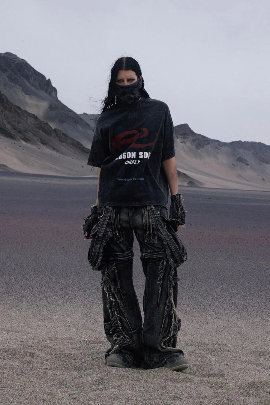 Black detachable denim overalls