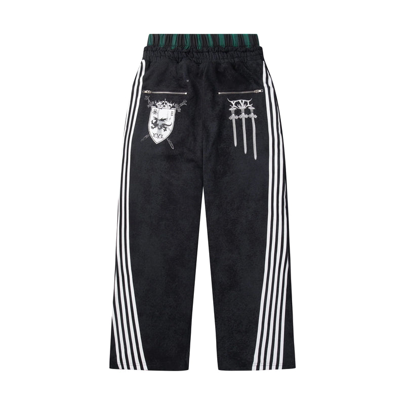 COZY WORLDWIDE ROYAL KNIGHT CLUB WAXED TRACKSUIT  BLACK Pants