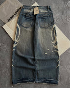 Jaded London Tribal Side-Print Wide-Leg Jeans｜ジェイデッドロンドン トライバル サイドプリント ワイドデニム