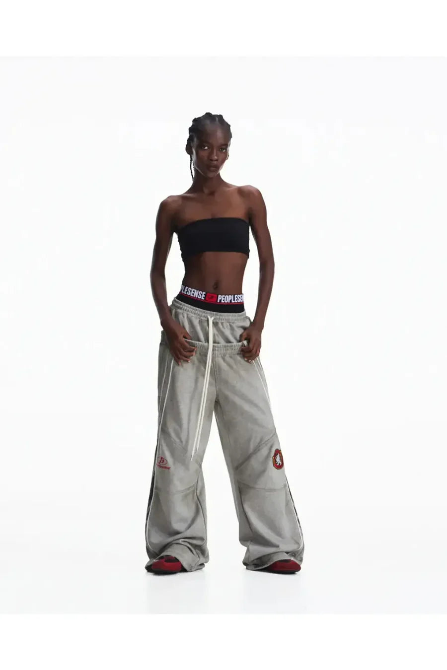 Contrasting Double Waistband Sweatpants