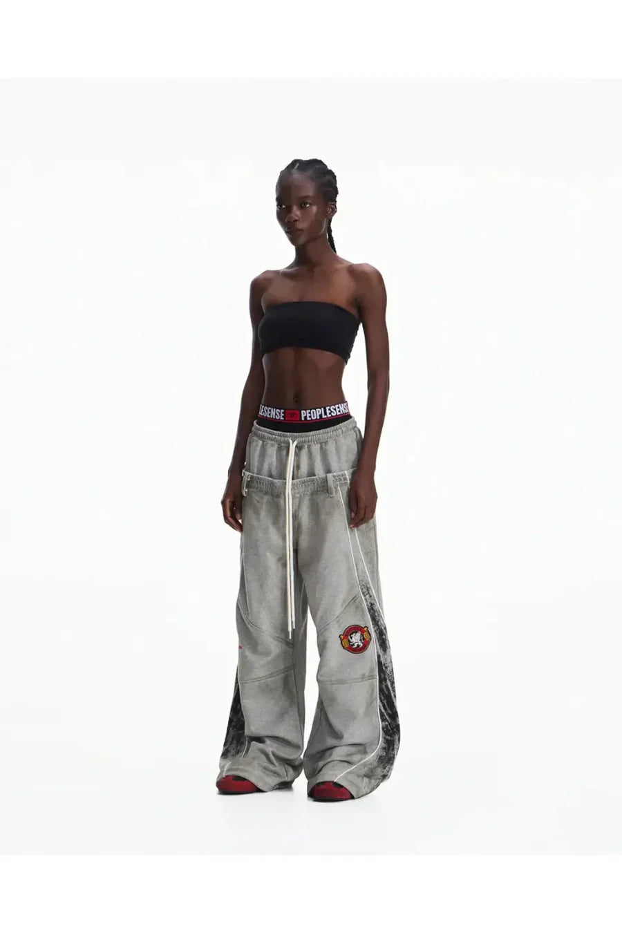 Contrasting Double Waistband Sweatpants