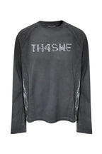 Cross Holy Flame Patchwork Waffle Long Sleeve T-shirt