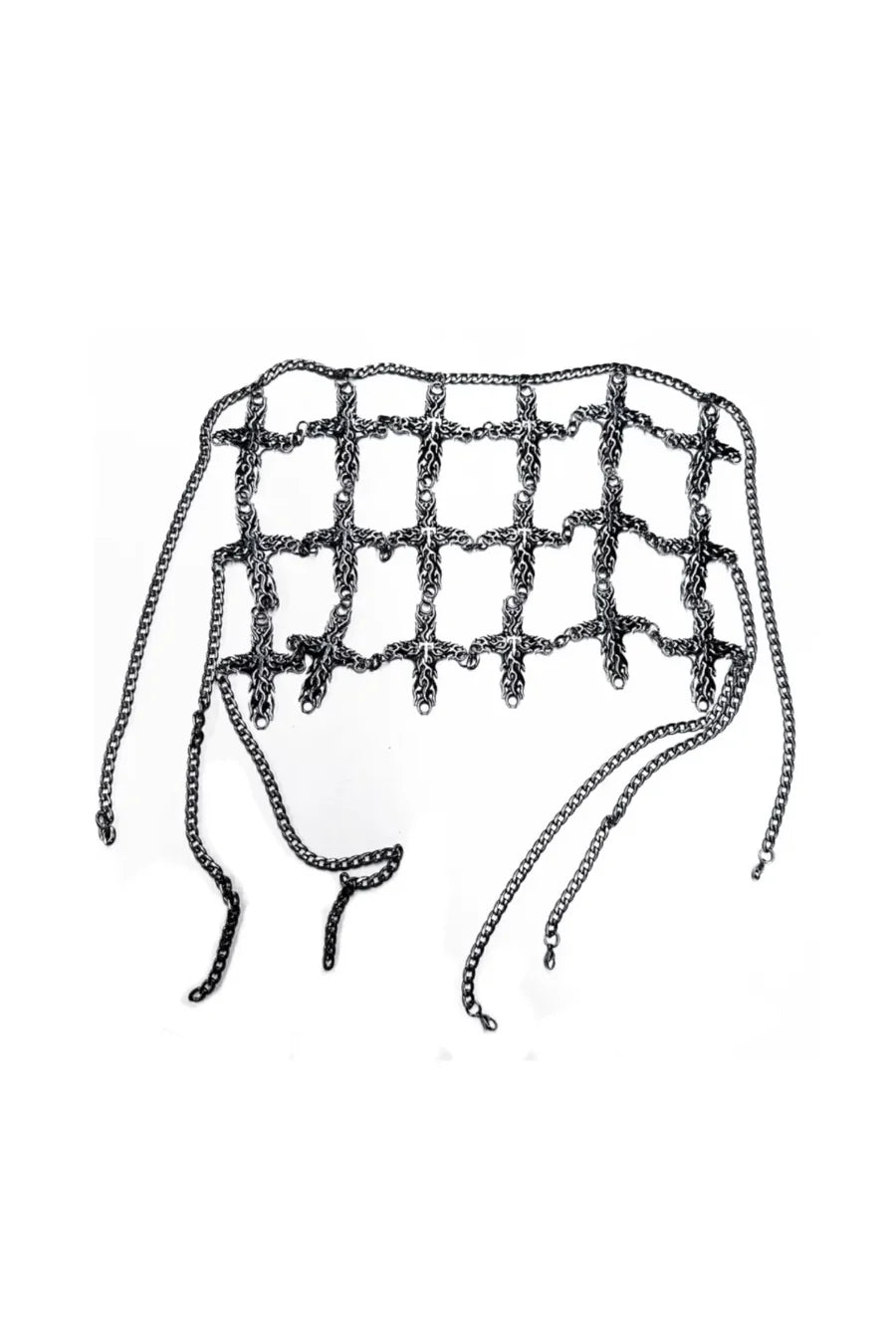 Cross Silver Metal Multi Hardwear