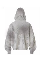 Dark Avant Garde Openwork Knit Hoodie