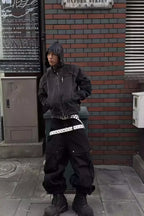 Dark Gradient Spray Paint Zip Up Motorcycle Jacket