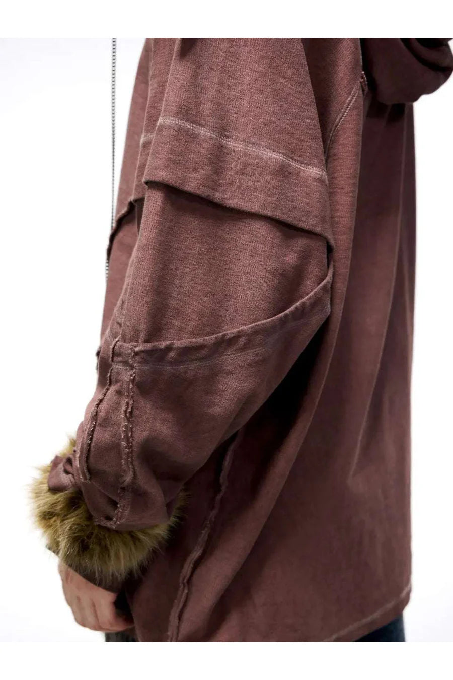 Deconstructed hoodies with gradient wash