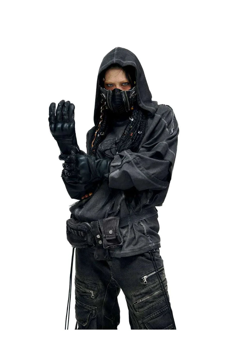 Deconstructed hoodies with gradient wash