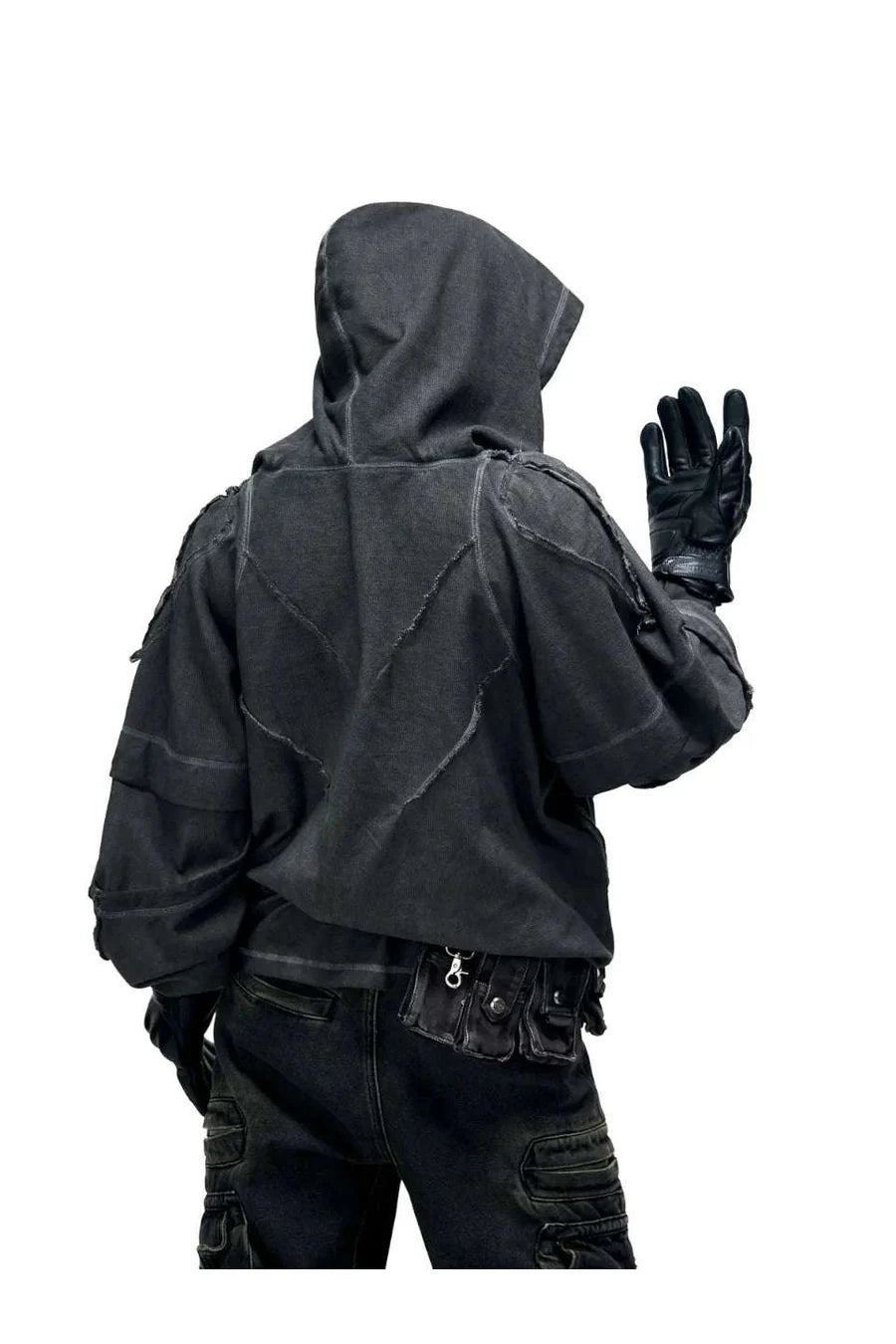 Deconstructed hoodies with gradient wash