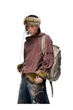 Deconstructed hoodies with gradient wash