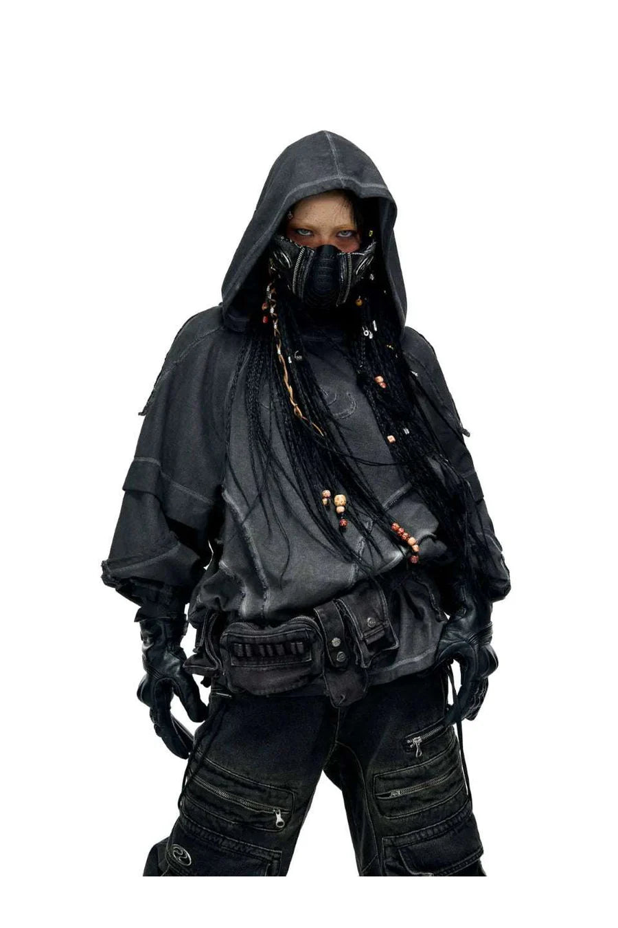 Deconstructed hoodies with gradient wash