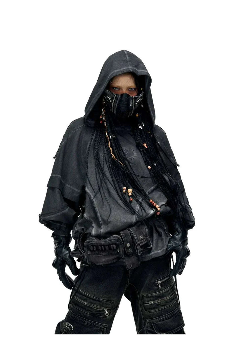 Deconstructed hoodies with gradient wash