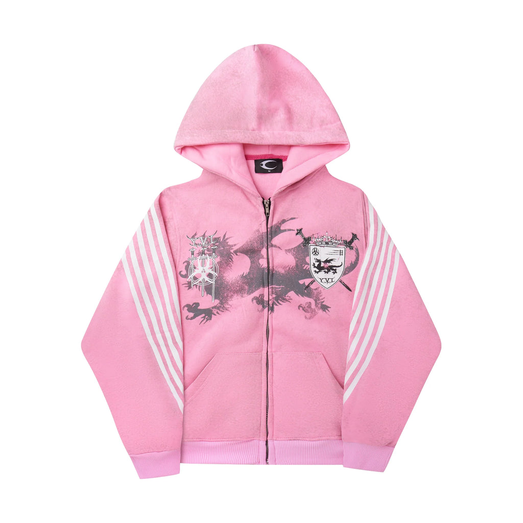 COZY WORLDWIDE ROYAL KNIGHT CLUB WAXED TRACKSUIT PINK